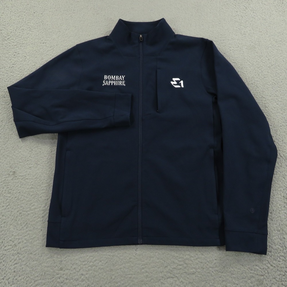 Lululemon Sojourn Jacket Mens Large Navy Full Zip Tech Bombay e1 Series Racing